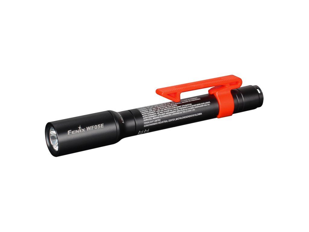 Fenix WF05E malé ATEX svietidlo do výbušného prostredia, žlté hliníkové telo v tvare pera, 2× AAA