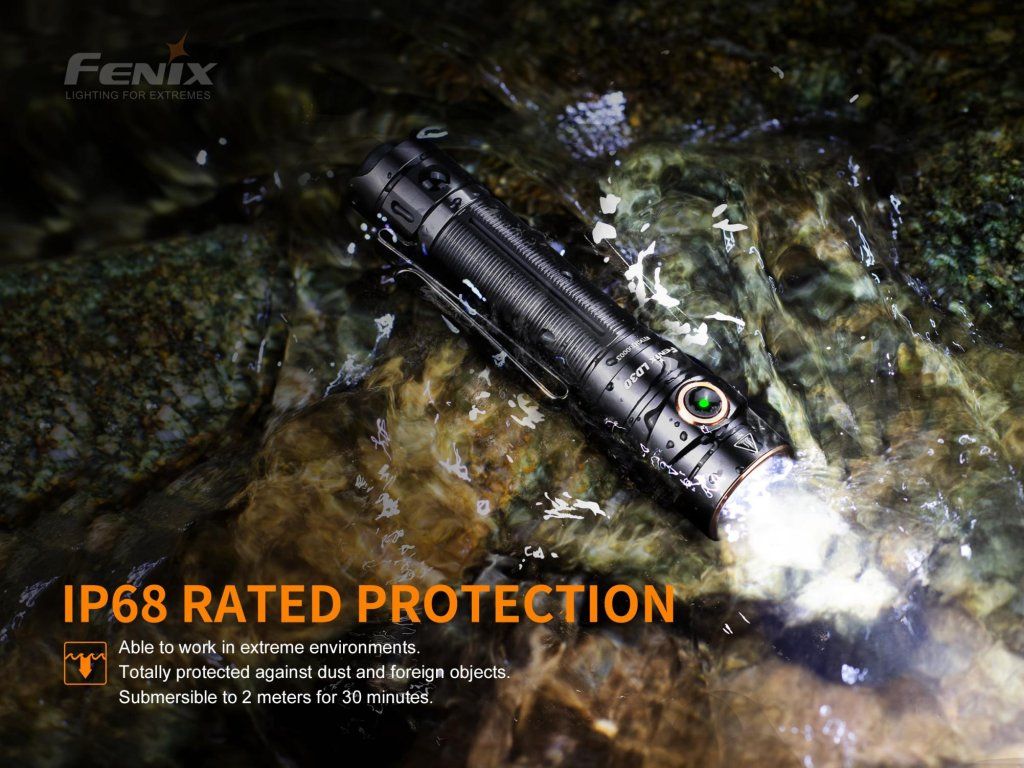 Fenix LD30 — krytie IP68, odolá vode aj ponoreniu do 2 m