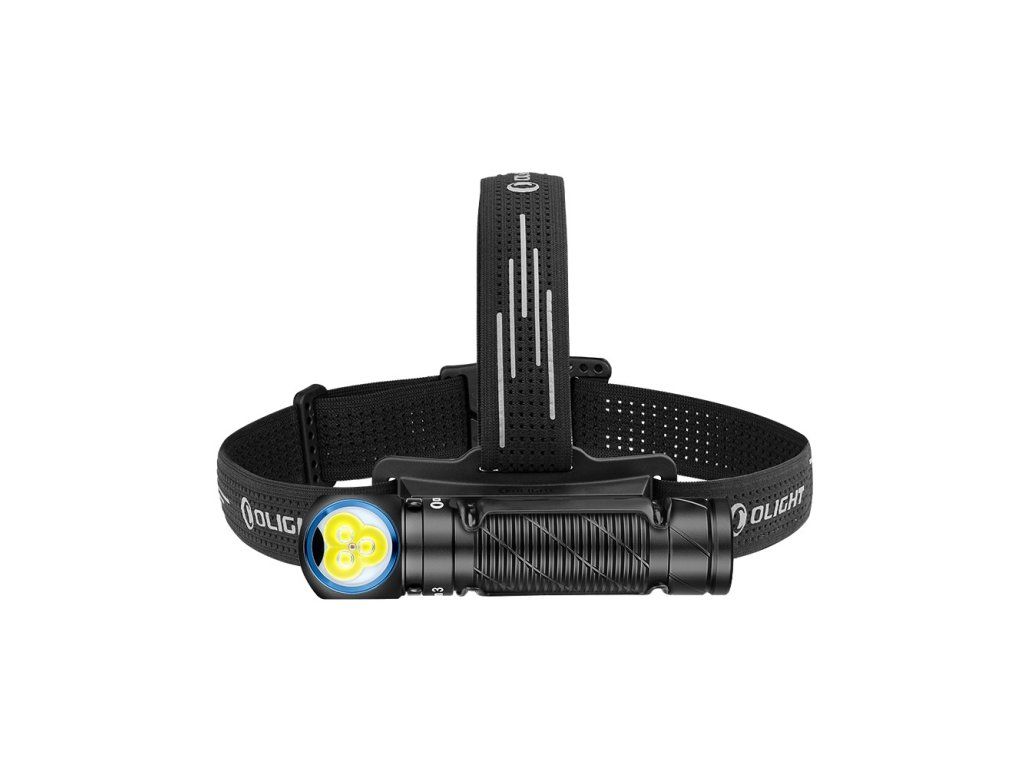 Olight Perun 3, nabíjateľná LED čelovka 3 000 lm v kovovom držiaku čelenky