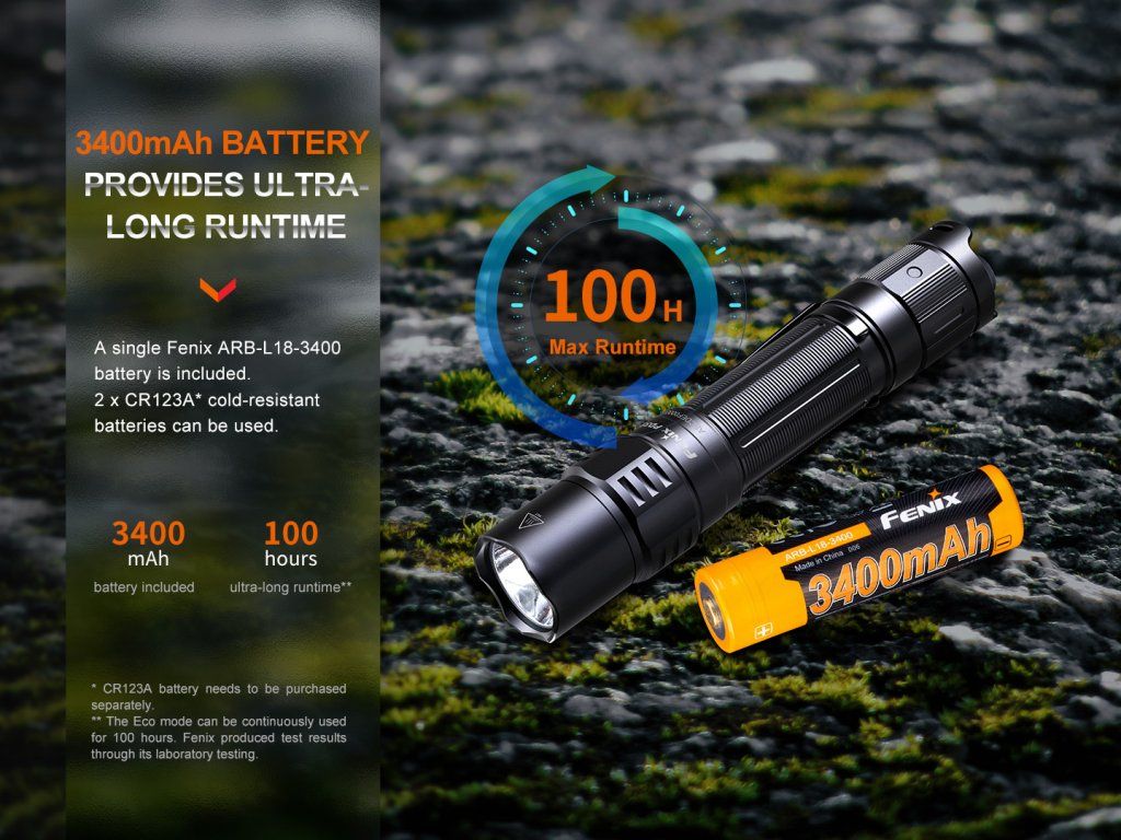 Fenix PD35R s krytím IP68 odoláva dažďu aj ponoru do 2 metrov