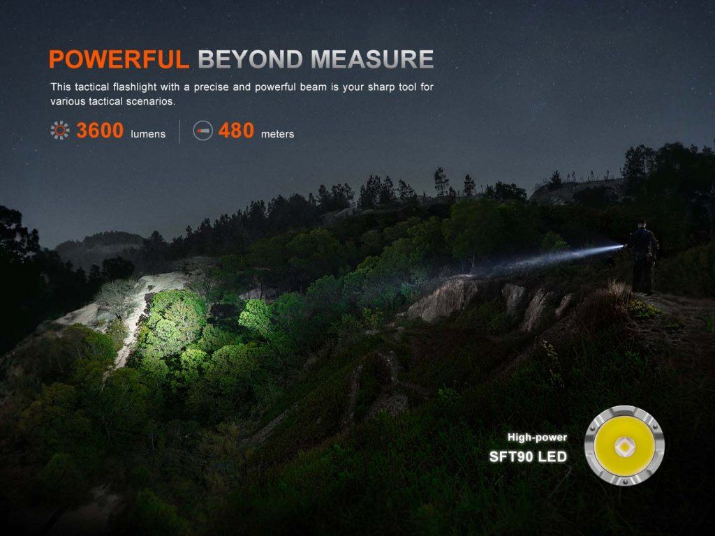 Fenix TK21R — 3600 lúmenov a dosvit 480 m s výkonnou LED SFT90