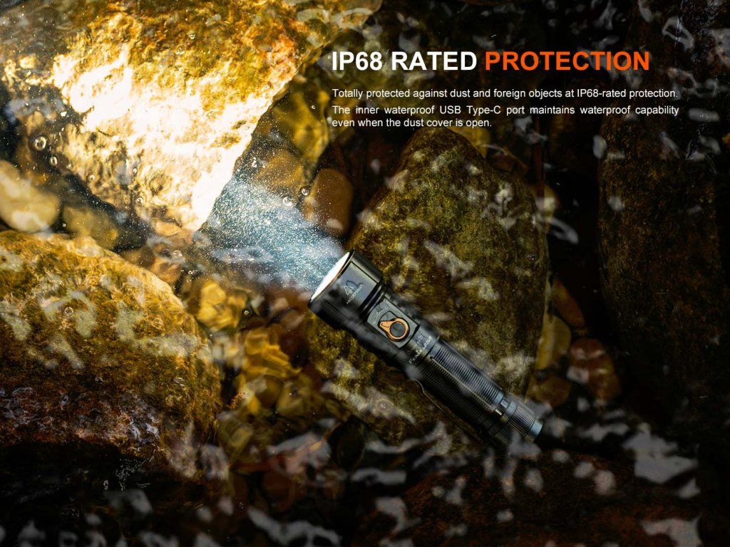 Fenix LD36R — krytie IP68, odolá vode aj ponoreniu