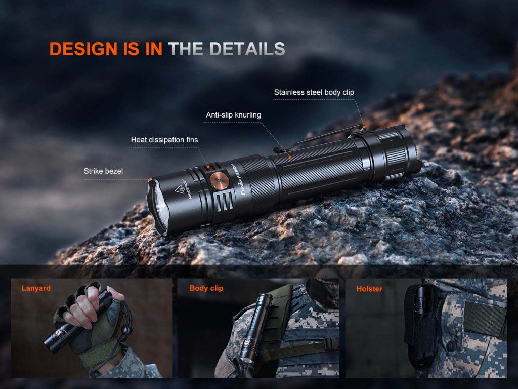 Fenix PD36R ACE s krytím IP68 odoláva dažďu aj ponoru do 2 metrov