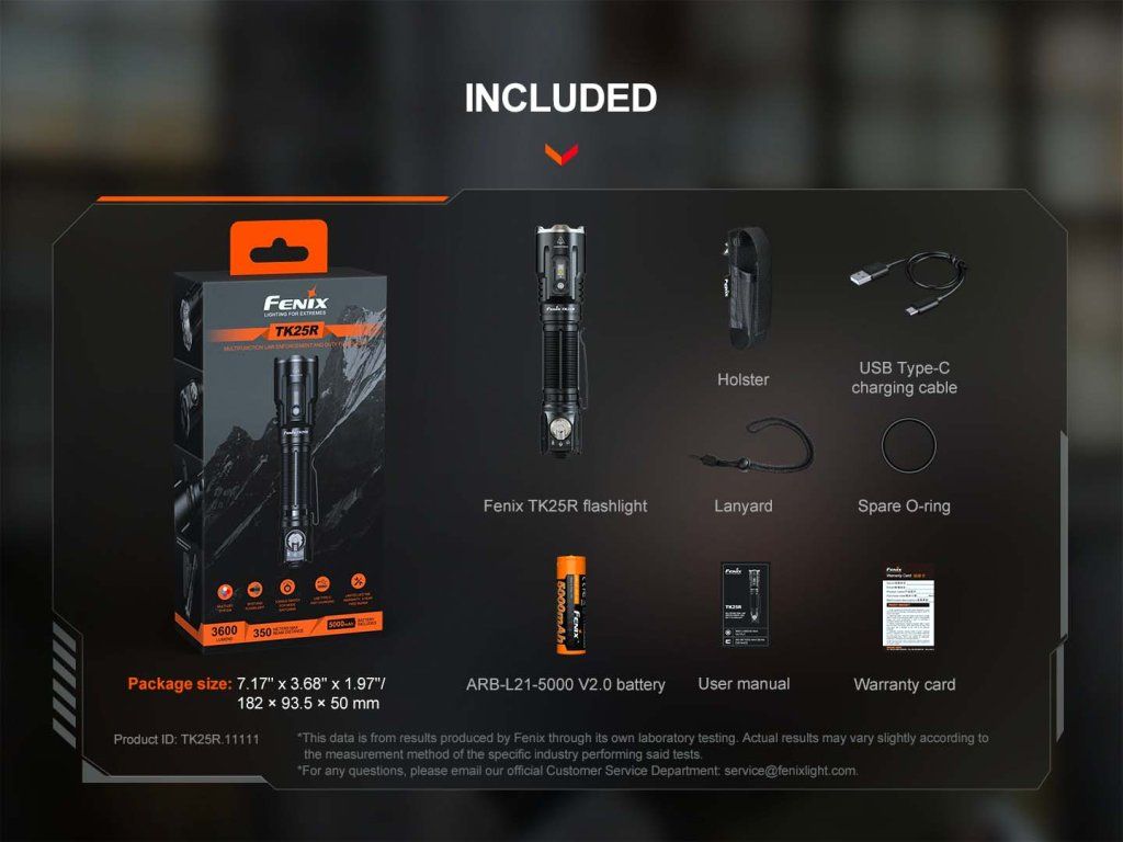 Fenix TK25R stroboskop a SOS signalizácia