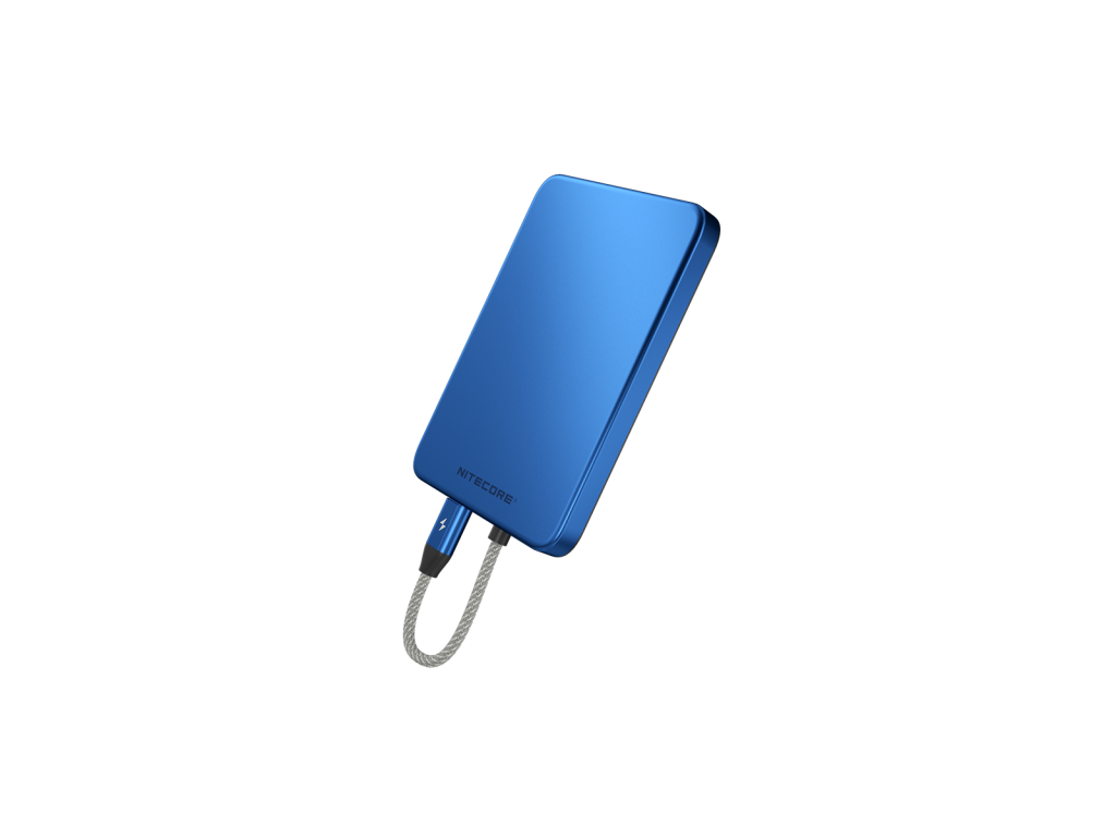 Nitecore POCKET 5 magnetická powerbanka 5000 mAh v modrej farbe (Cobalt Blue)