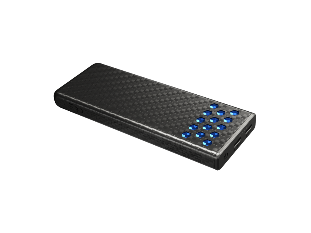 Nitecore CARBO 10000 Gen2 karbónová powerbanka 10 000 mAh vo farbe Ice Blue (ľadová modrá)