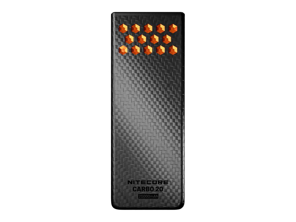 Nitecore CARBO 20 karbónová powerbanka 20 000 mAh vo farbe Neon Orange (neónová oranžová)