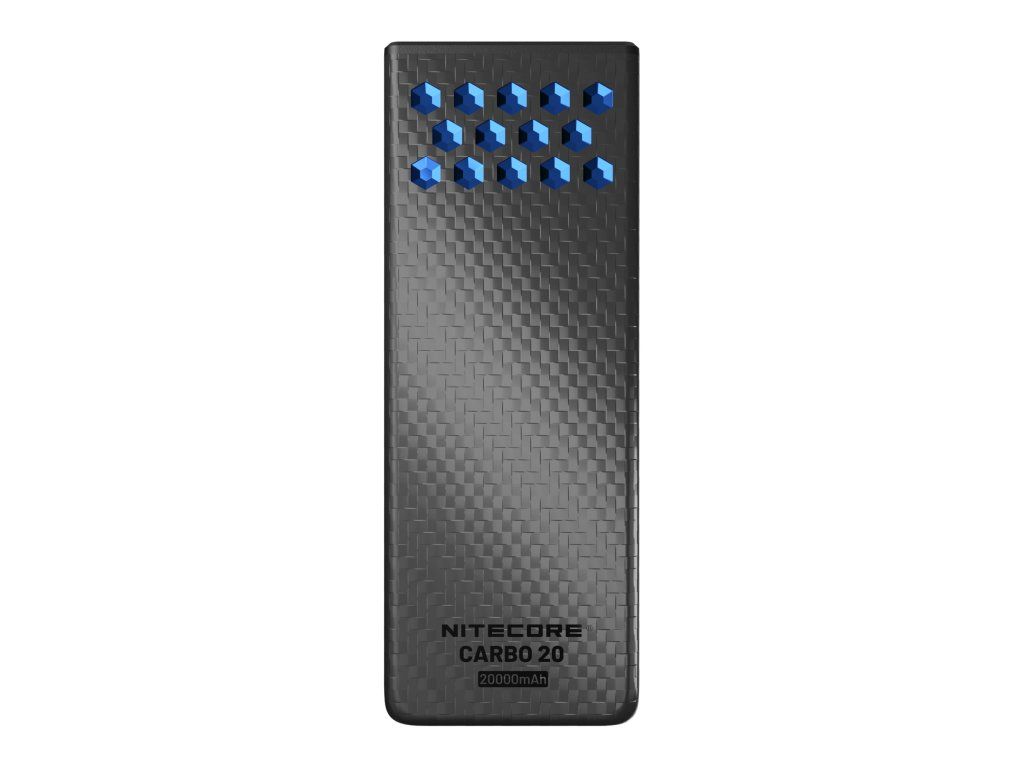 Nitecore CARBO 20 karbónová powerbanka 20 000 mAh vo farbe Ice Blue (ľadová modrá)