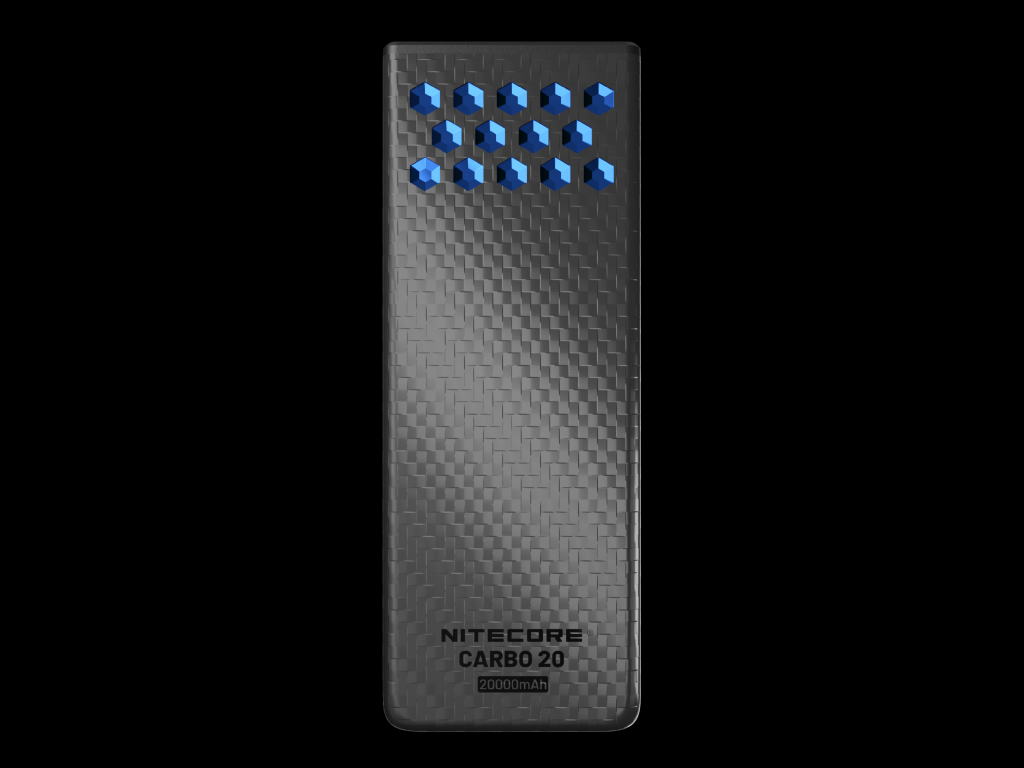 Nitecore CARBO 20 karbónová powerbanka 20 000 mAh vo farbe Ice Blue (ľadová modrá)