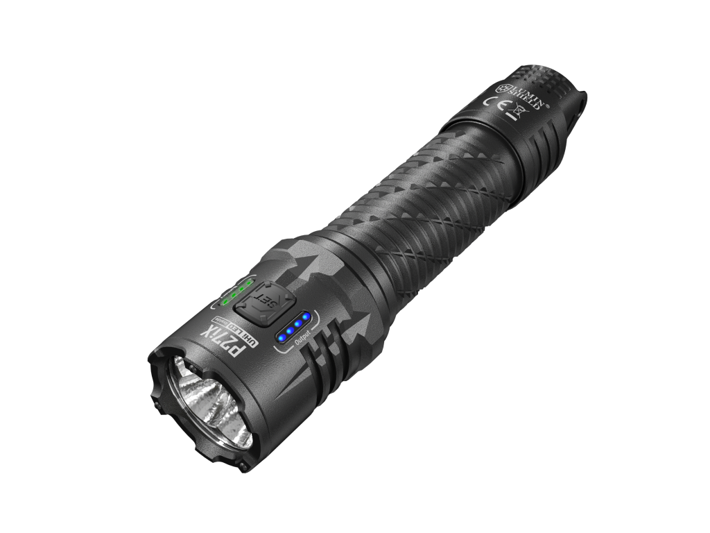 Nitecore P27iX taktická LED baterka s výkonom 5000 lúmenov, čierne telo z hliníka 7075-T6 a štyri LED