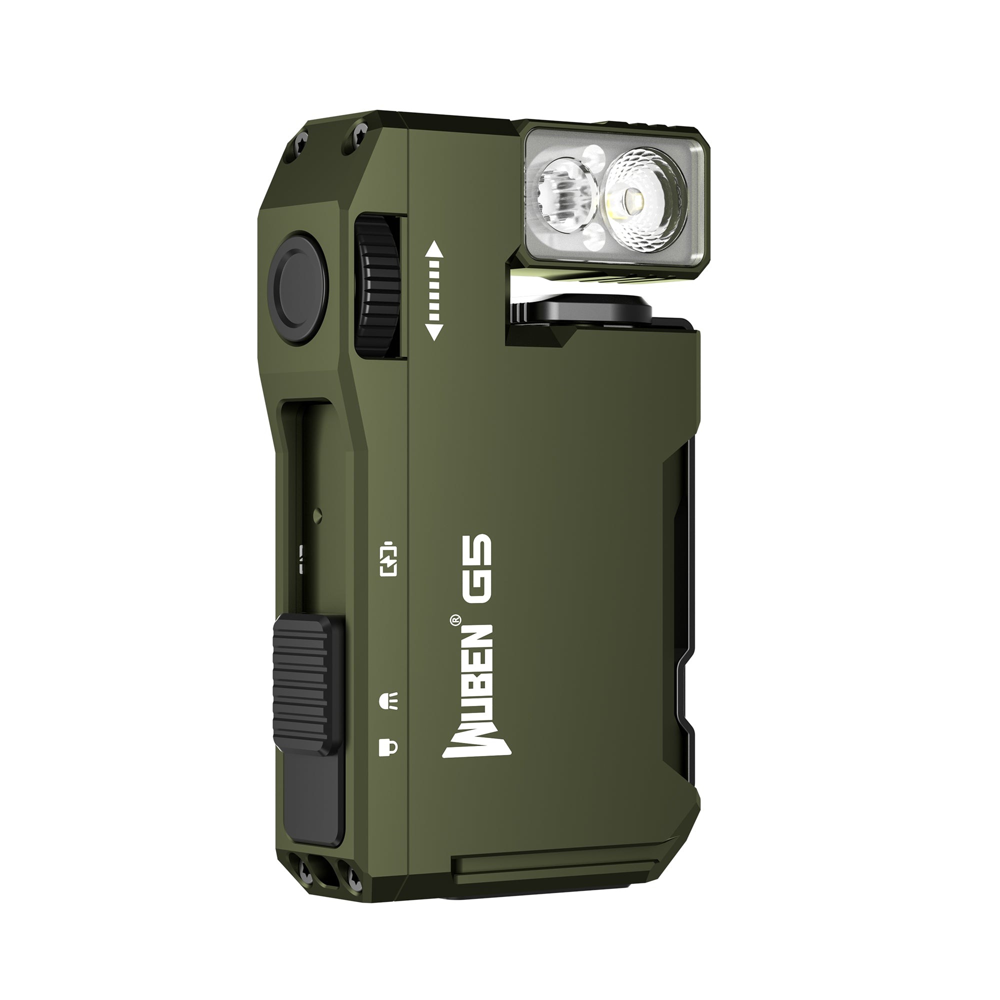 Wuben G5 Army green – kompaktná EDC baterka veľkosti zapaľovača s plným výkonom do vrecka
